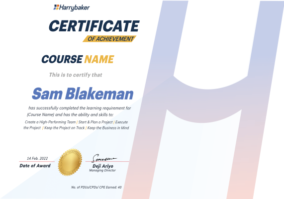 PRINCE2 Training - Certificate